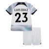 Liverpool Luis Diaz #23 Bortedraktsett Barn 2022-23 Kortermet (+ korte bukser)